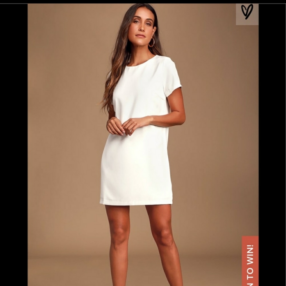 NWT [Lulu's] Shift Shout Ivory Shift dress